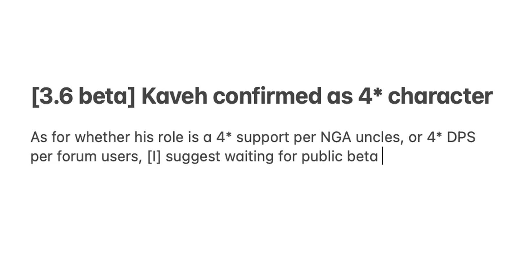 Genshin Impact Kaveh vaza