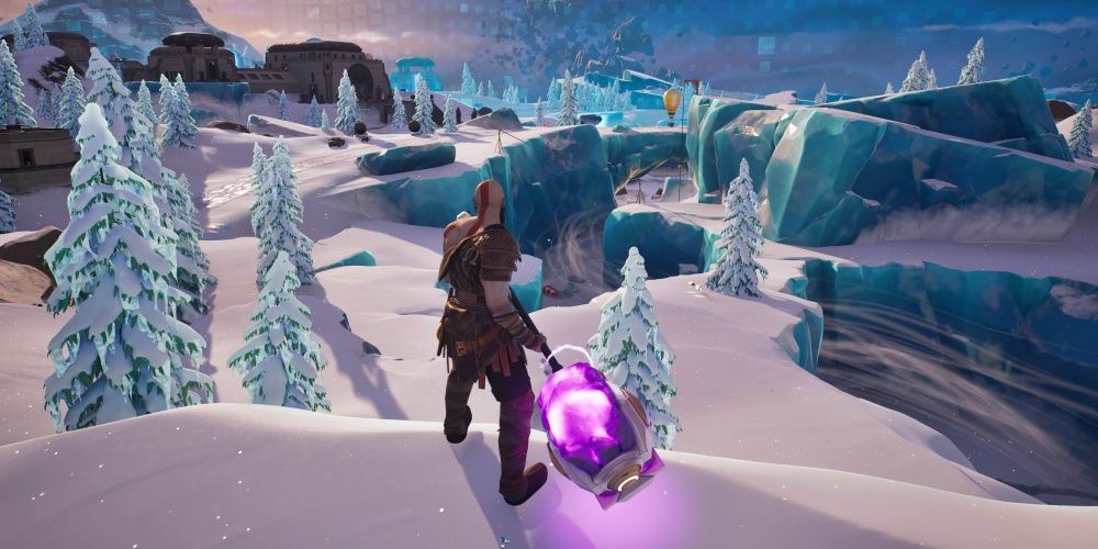 kratos com martelo de ondas de choque em fortnite