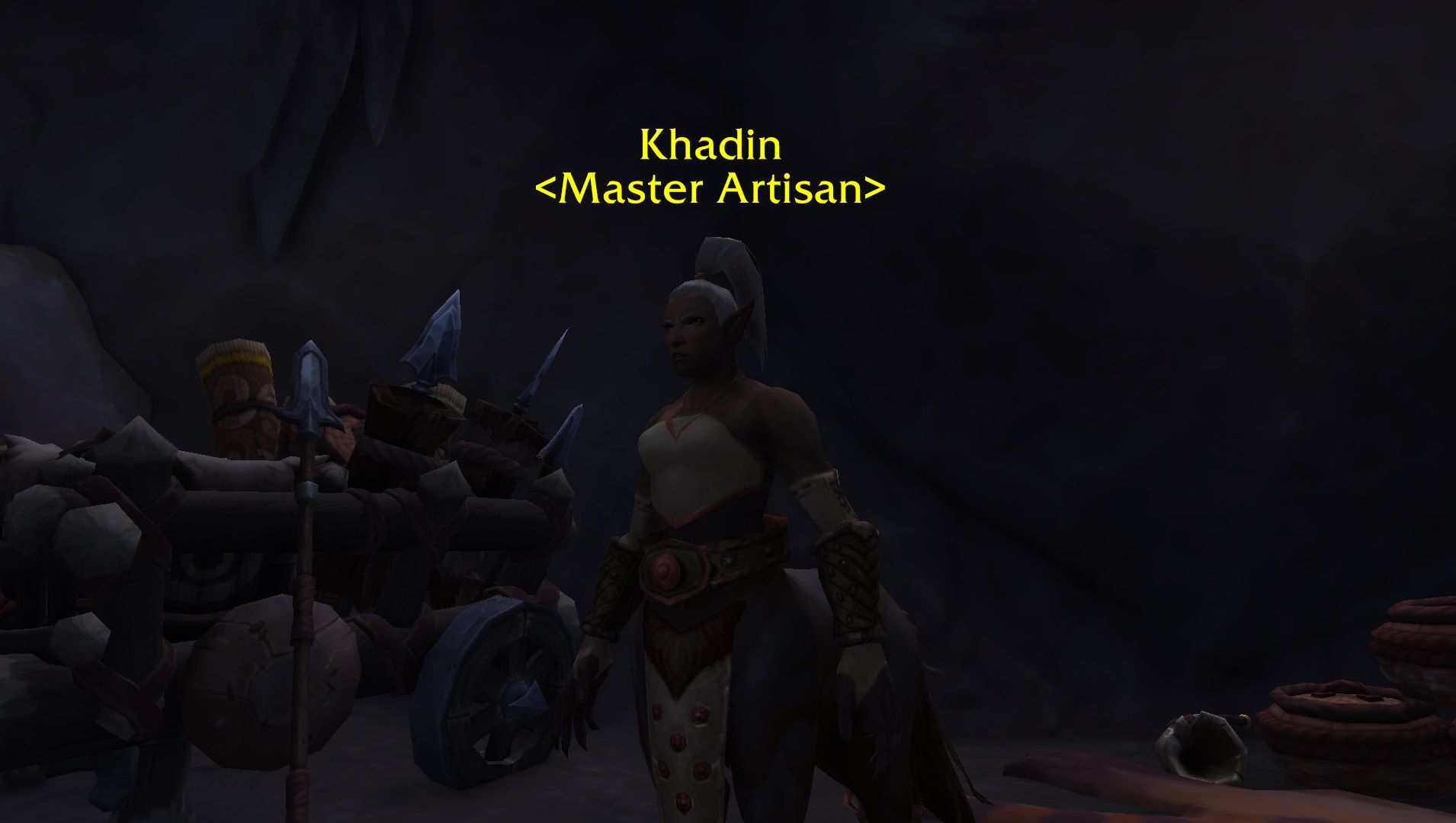 Khadin, o Mestre Artesão, na Caverna de Khadin em World of Warcraft.