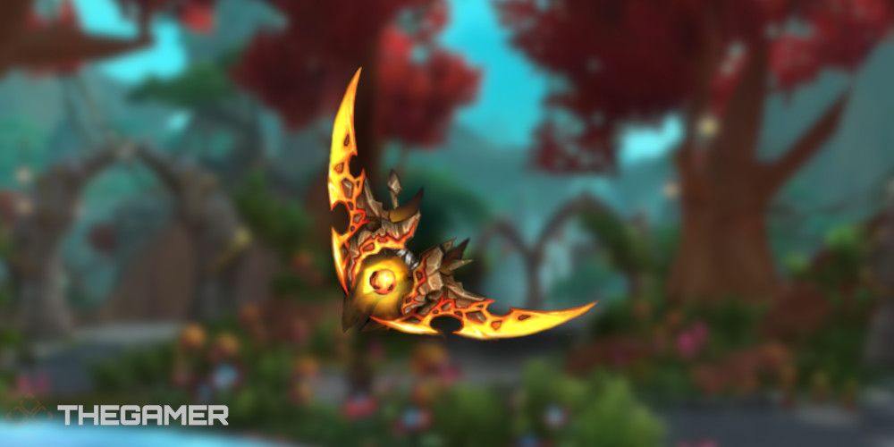 Stormglaives infundidos sobre a imagem borrada das ilhas do dragão