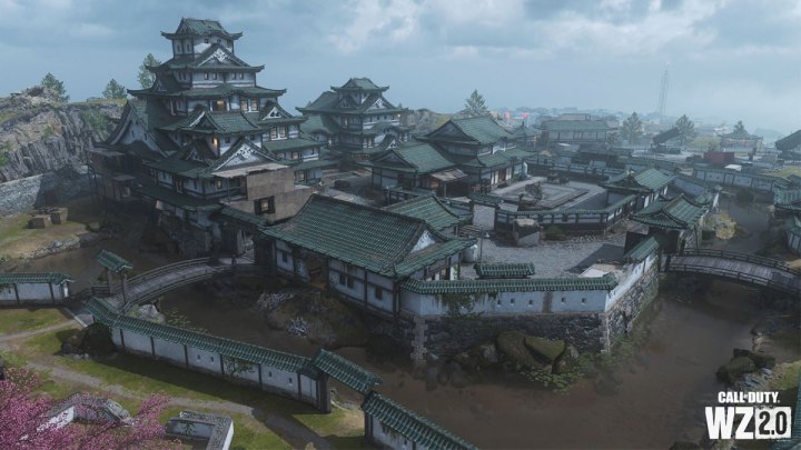 Castelo de Tsuki na Ilha Ashika em Warzone 2.0.