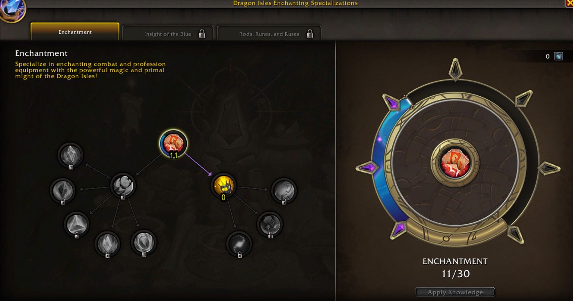 A especialização de Encantamento em World of Warcraft.