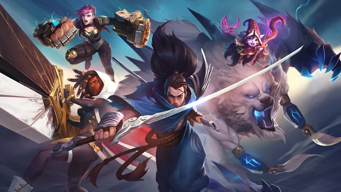 Notas iniciais do patch 13.4 do League of Legends: um grupo de campeões posando