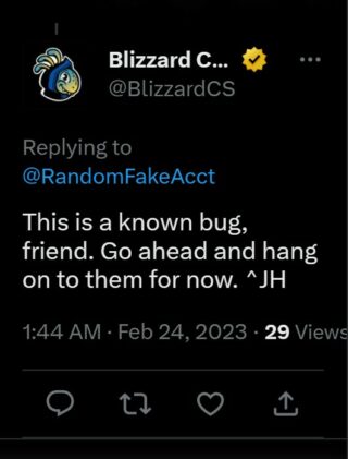 Confirmação oficial da Blizzard