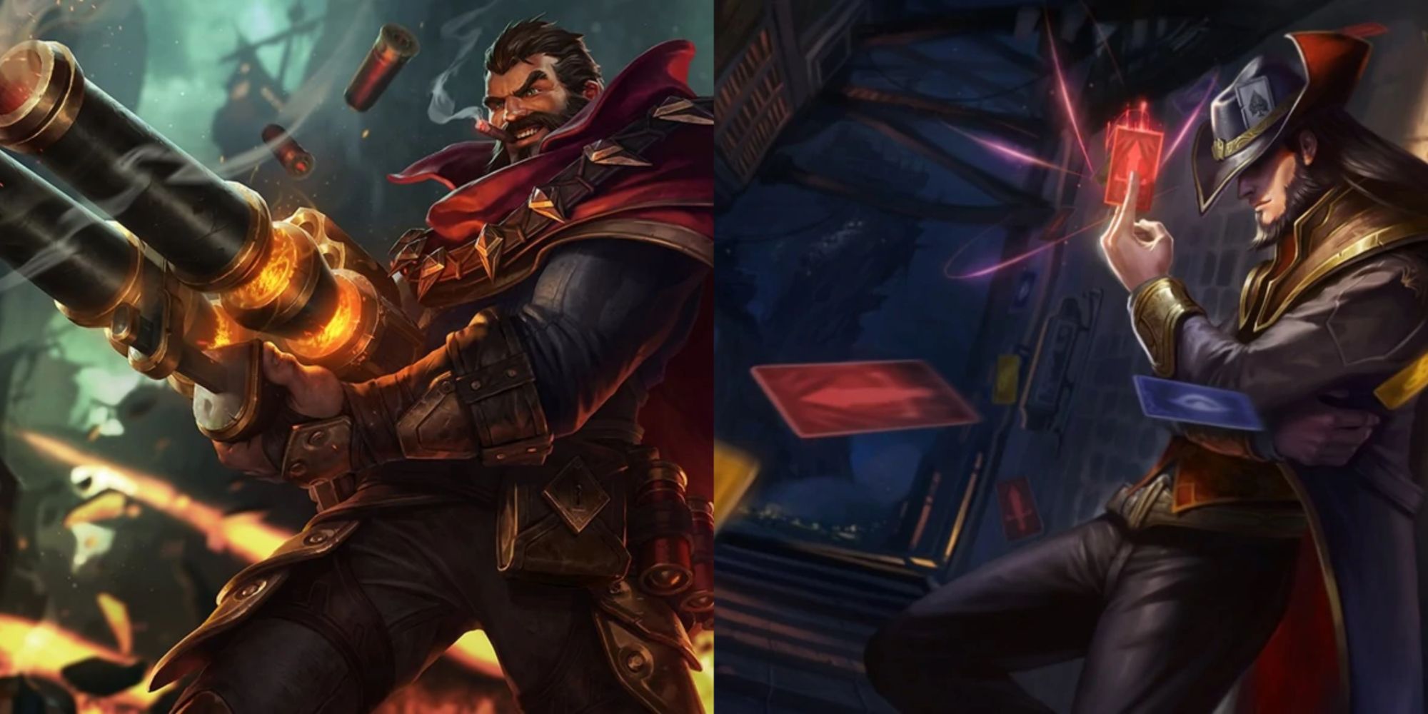 Túmulos e Twisted Fate Splash Art
