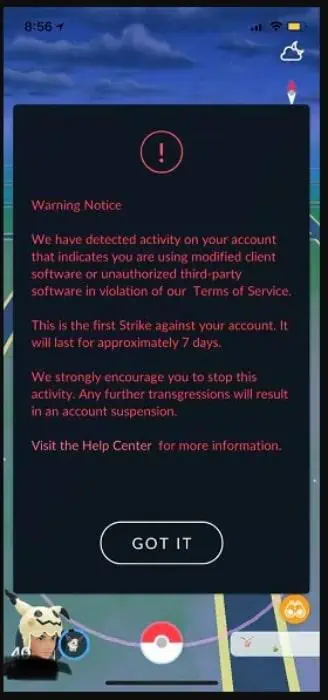 Pokemon Go falsificando a imagem 2