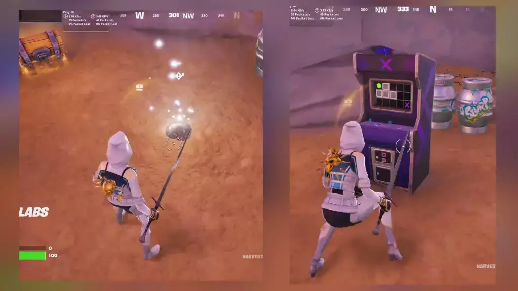 Bata na rocha para completar a quarta missão cifrada criptografada em Fortnite