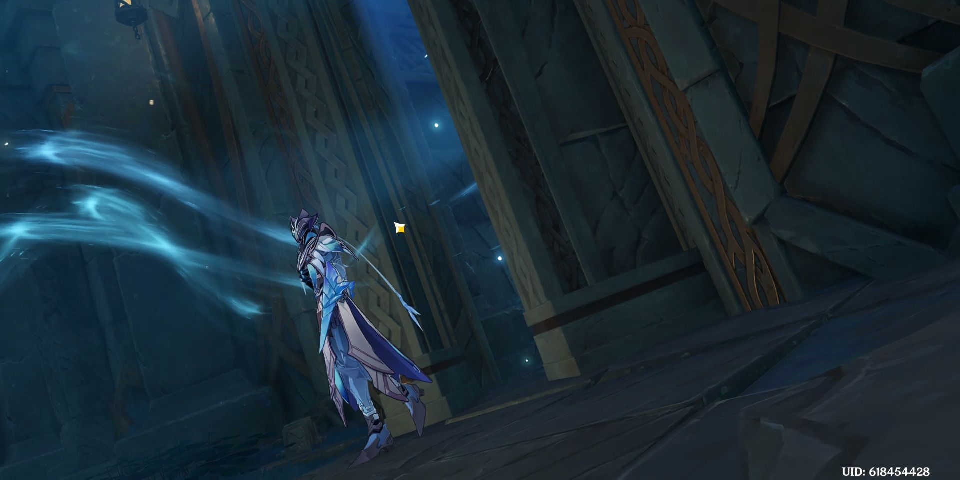 Imagem do inimigo Fortune Lector no Santuário Desconhecido em Genshin Impact.