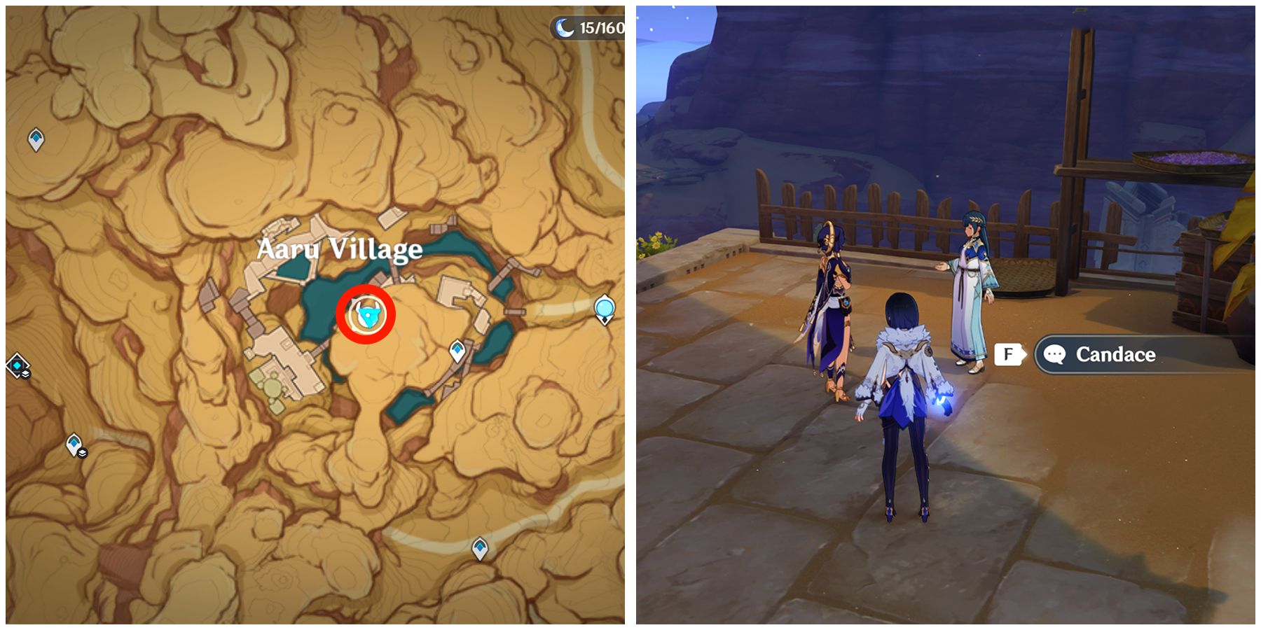 localização de candace windblume no impacto de genshin