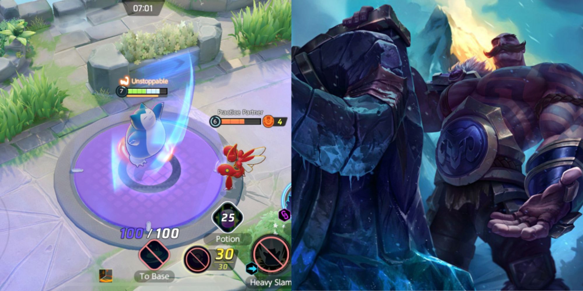 Dois guardiões maciços bloqueando danos