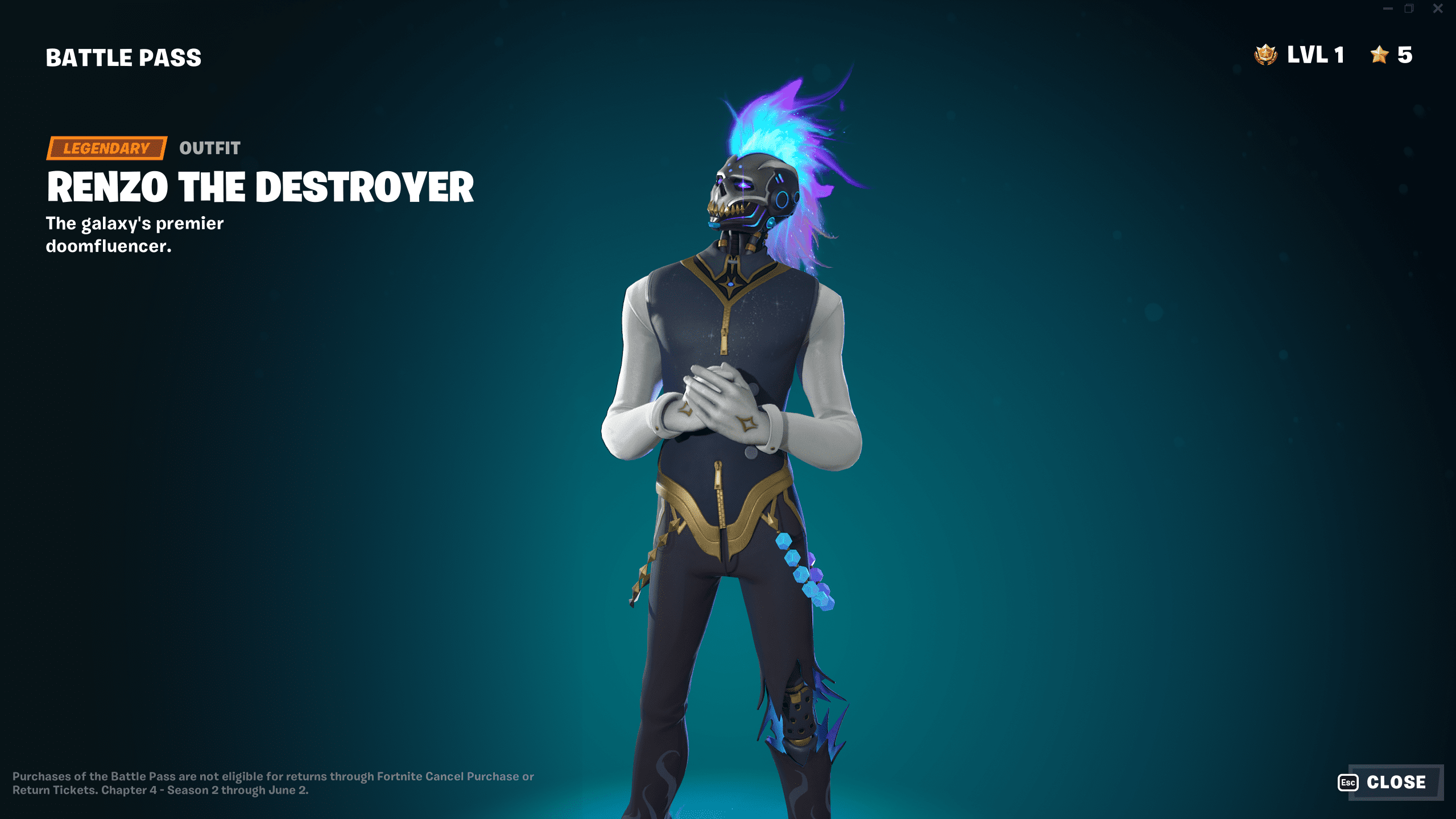 Renzo Fortnite Capítulo 4 Temporada 2 Renzo Fortnite Capítulo 4 Temporada 2