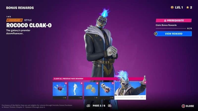 Fortnite Capítulo 4 Temporada 2 Passe de Batalha