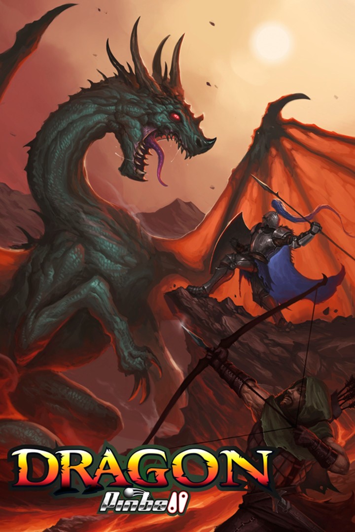 Recurso de arte de caixa de pinball de dragão