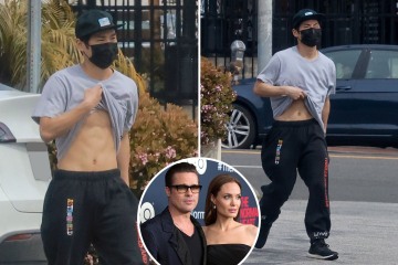 O filho de Angelina Jolie e Brad Pitt, Pax, 19, posa para novas fotos raras sem camisa