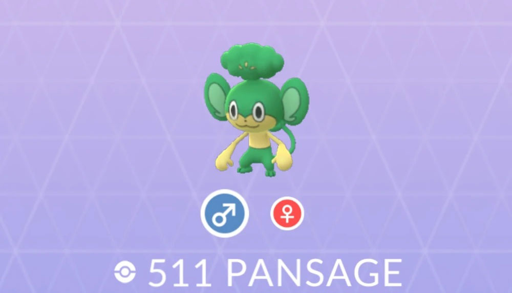 Pokémon GO Pansage, Pansear, Panpour Locais