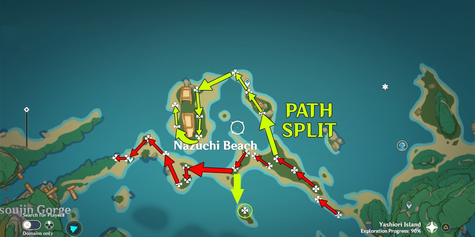 genshin impact nazuchi beach dendrobium locais