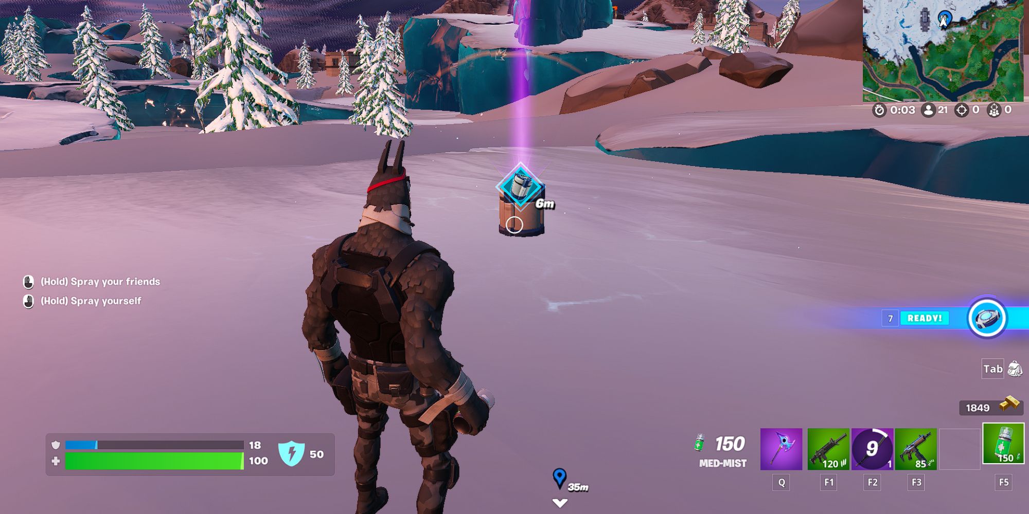 Fortnite Lt. John Llama abrindo um esconderijo de combate