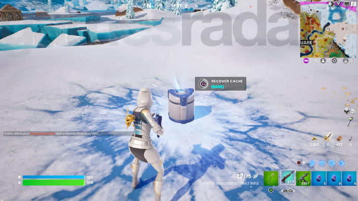 Encontrando um Fortnite Combat Cache para recuperar