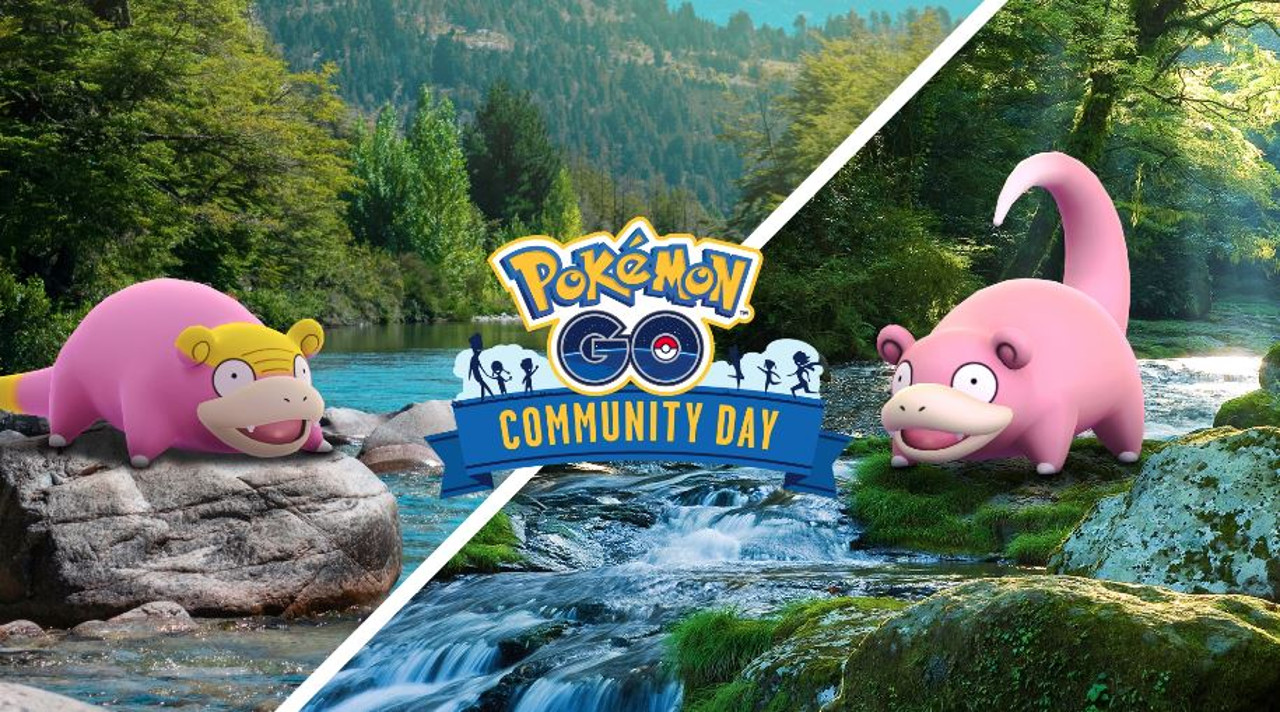 Dia da comunidade de março de 2023 apresentando Slowpoke e Galarian Slowpoke Pokemon Go