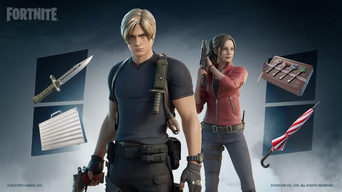 Fortnite adiciona skins de Leon Kennedy e Claire Redfield de Resident Evil