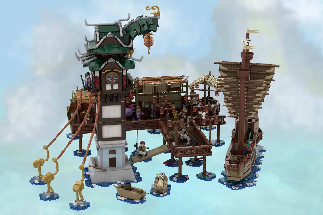 IDEIAS DE LEGO - Impacto de Genshin: Liyue Harbour Wharf