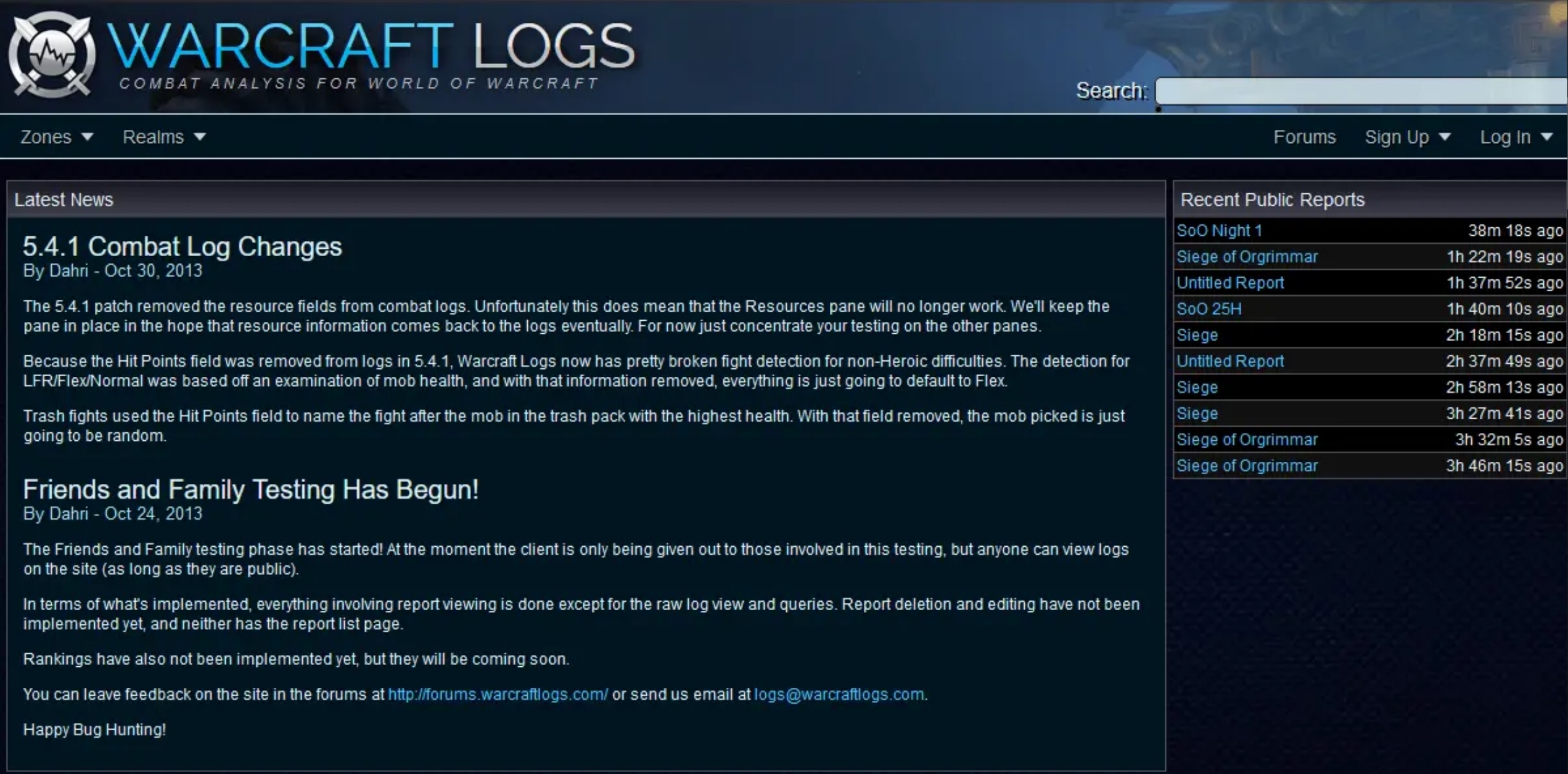 Refletindo sobre uma década de Warcraft Logs
