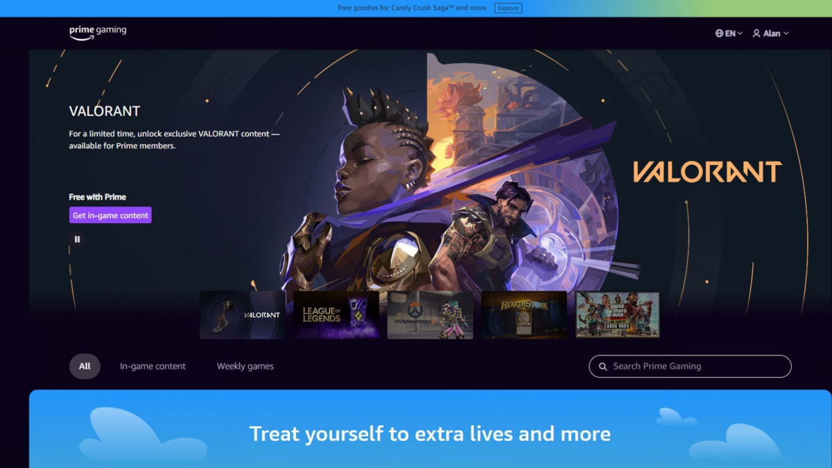 Recompensas de jogos principais