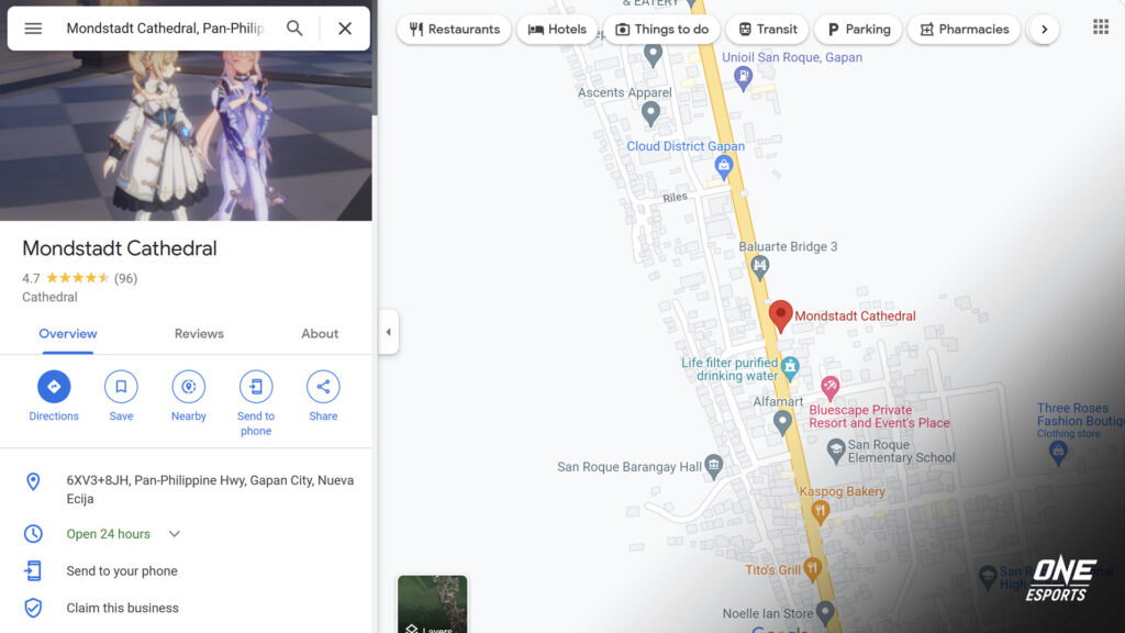 Liyue na vida real? Os locais do Genshin Impact realmente existem e estão nas Filipinas Locais do Genshin Impact no Google Maps Filipinas com a Catedral de Mondstadt