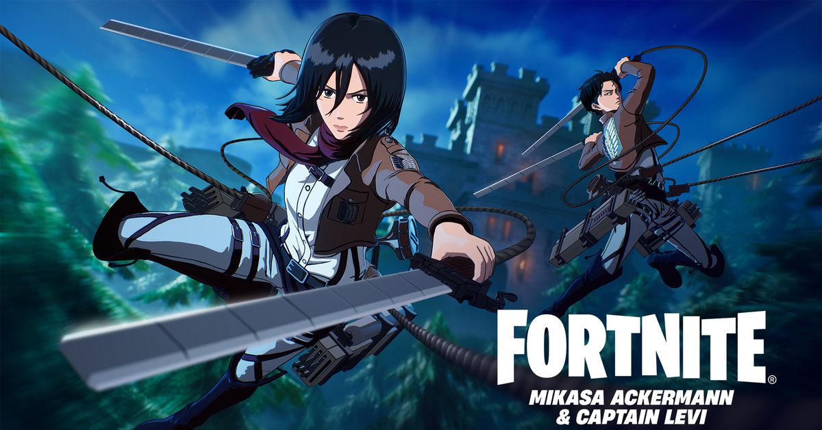 Attack on Titan chega ao Fortnite, trazendo equipamentos Eren Jaeger e ODM