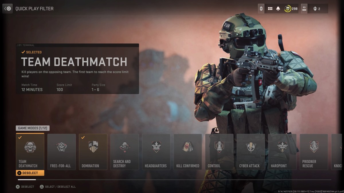 Modos de jogo para MW2