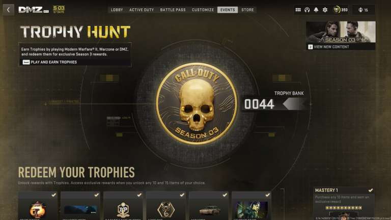 Todos os desafios e recompensas do Trophy Hunt Event em MW2 e Warzone 2