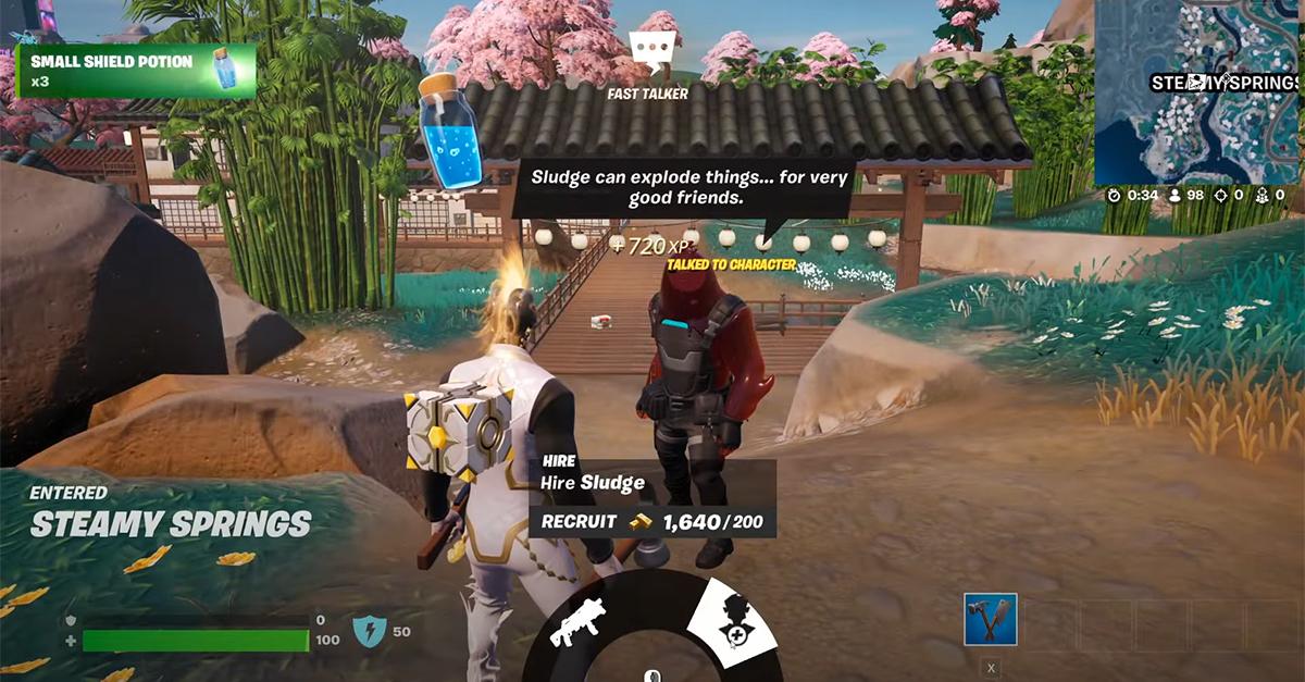 Como dar um comando a um personagem contratado em 'Fortnite'