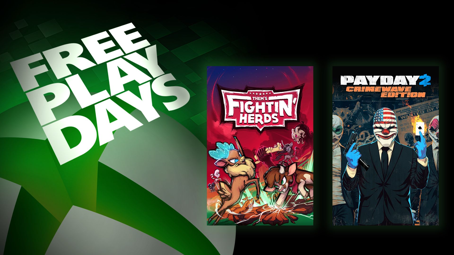 Dias de Jogo Grátis – Them's Fightin' Herds e Payday 2: Crimewave Edition