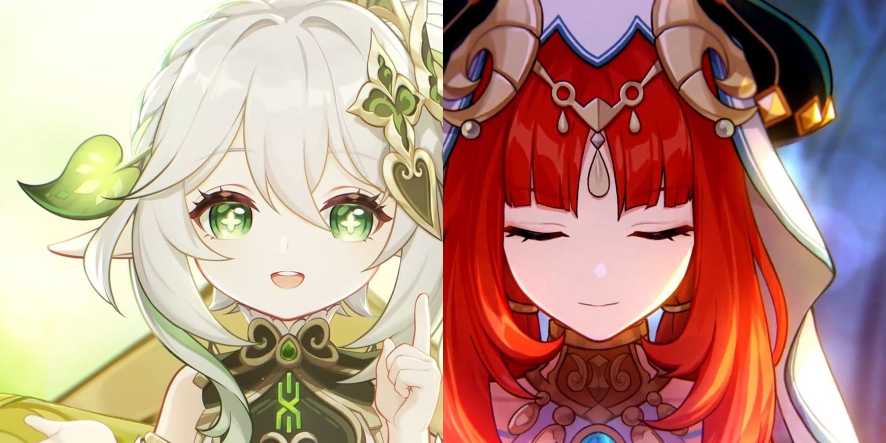 Genshin Impact characters Nahida and Nilou