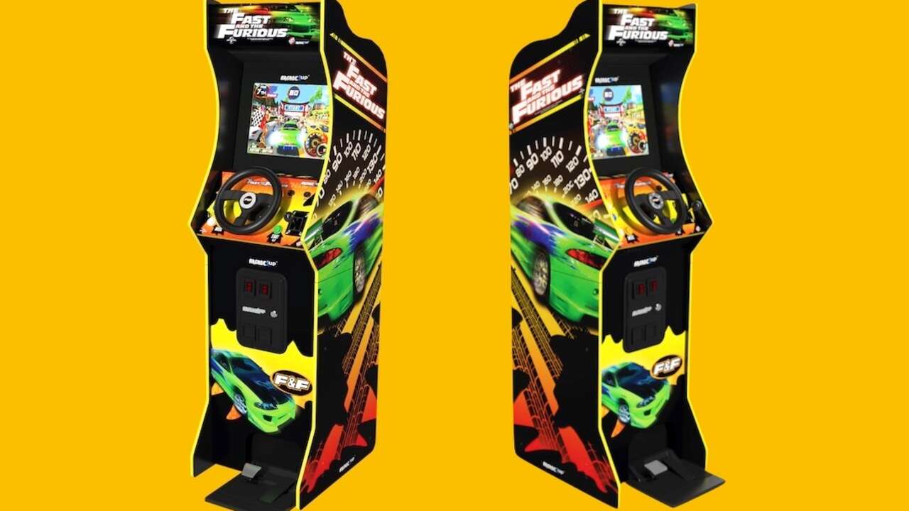 O jogo de arcade de luxo Velozes e Furiosos vindo do Arcade1Up