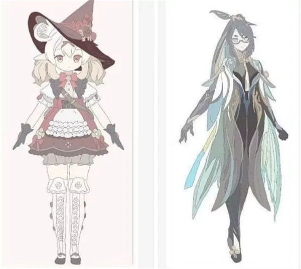 Os conceitos de roupas de Klee e Kaeya para Genshin Impact 3.8 vazaram