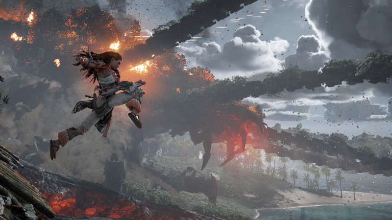 Revisão de Horizon Forbidden West: Burning Shores - finalização forte