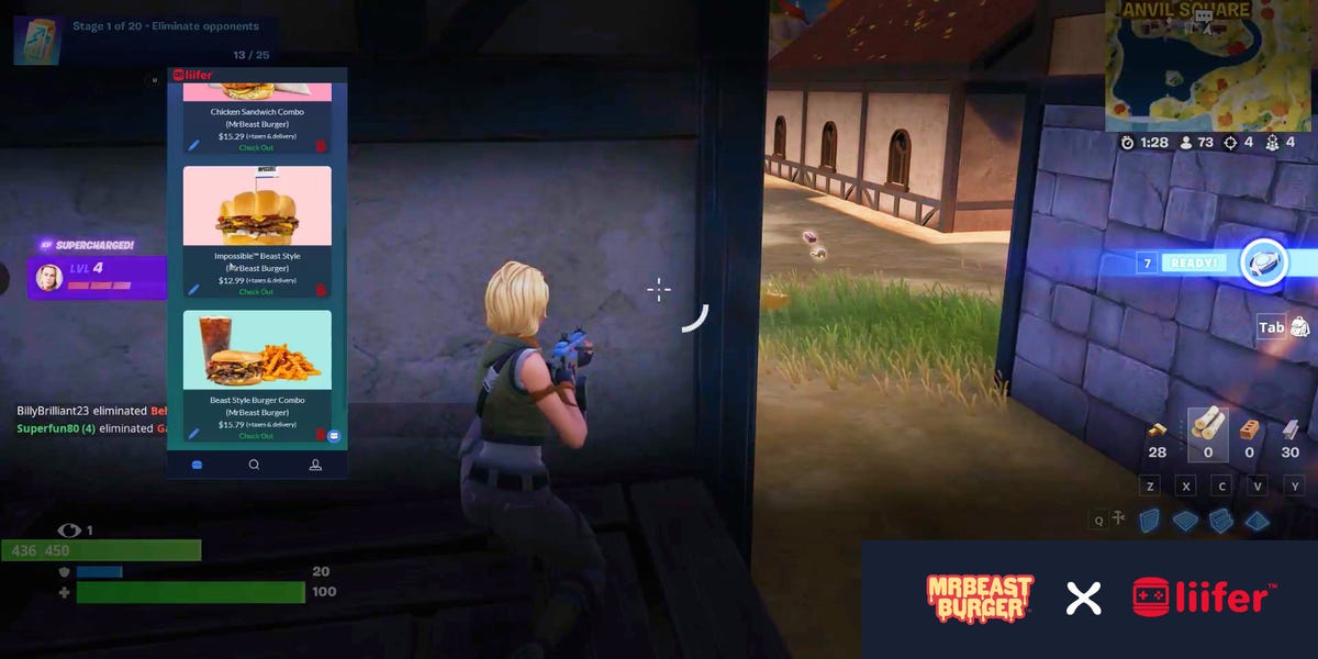 Você pode pedir MrBeast Burger em um videogame como o Fortnite