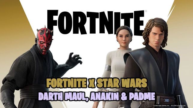 Fortnite x Star Wars: Anakin Skywalker, Padmé Amidala e Darth Maul chegam como novos trajes