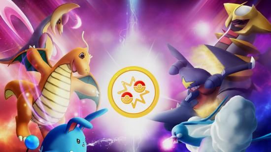 A promotional image of Pokemon GO's Battle League