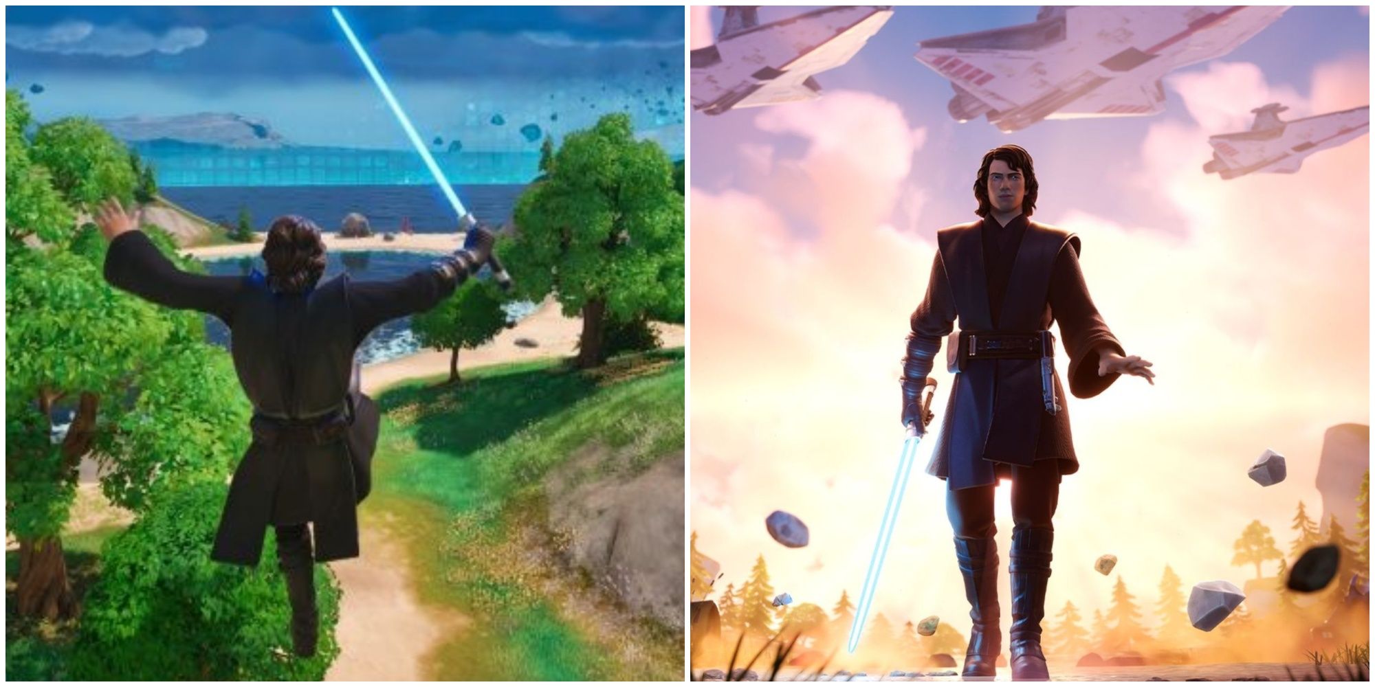 anakin skywalker skin performing the force jump action