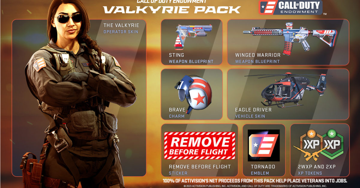 Call Of Duty Endowment Valkyrie Pack revelado para Warzone e MW2
