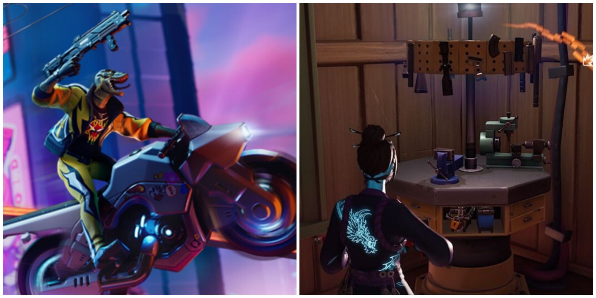 using an upgrade bench in fortnite