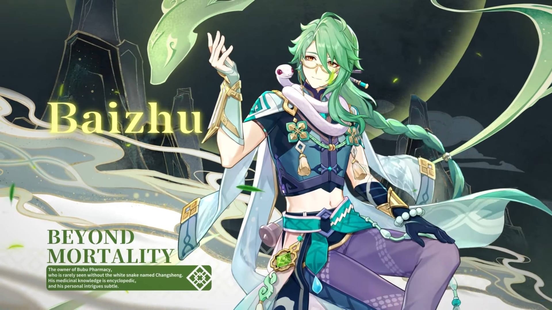 Genshin Impact mostra novo personagem Baizhu em ação com um trailer
