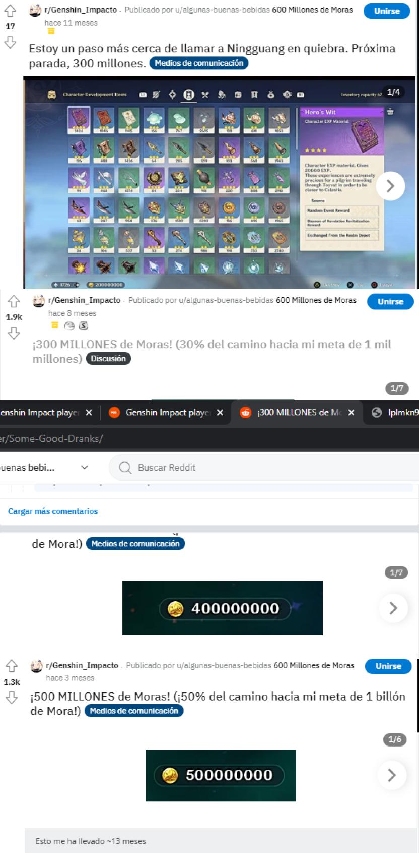 The player has holy updated the amount of berries he has in the Genshin account