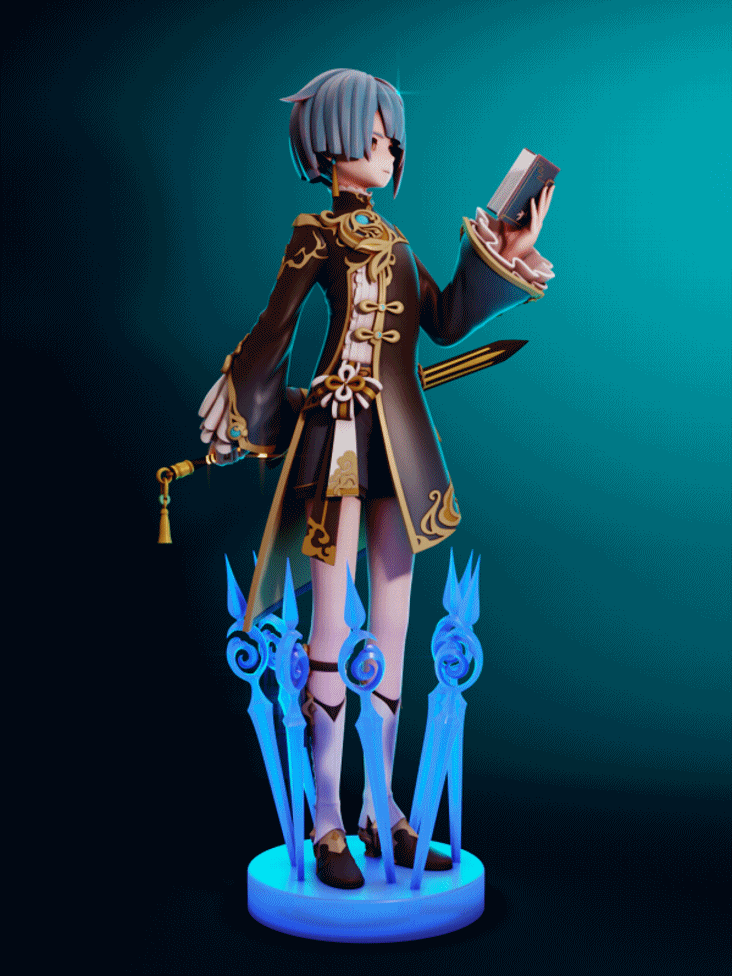 360.gif 3D file Xingqiu
