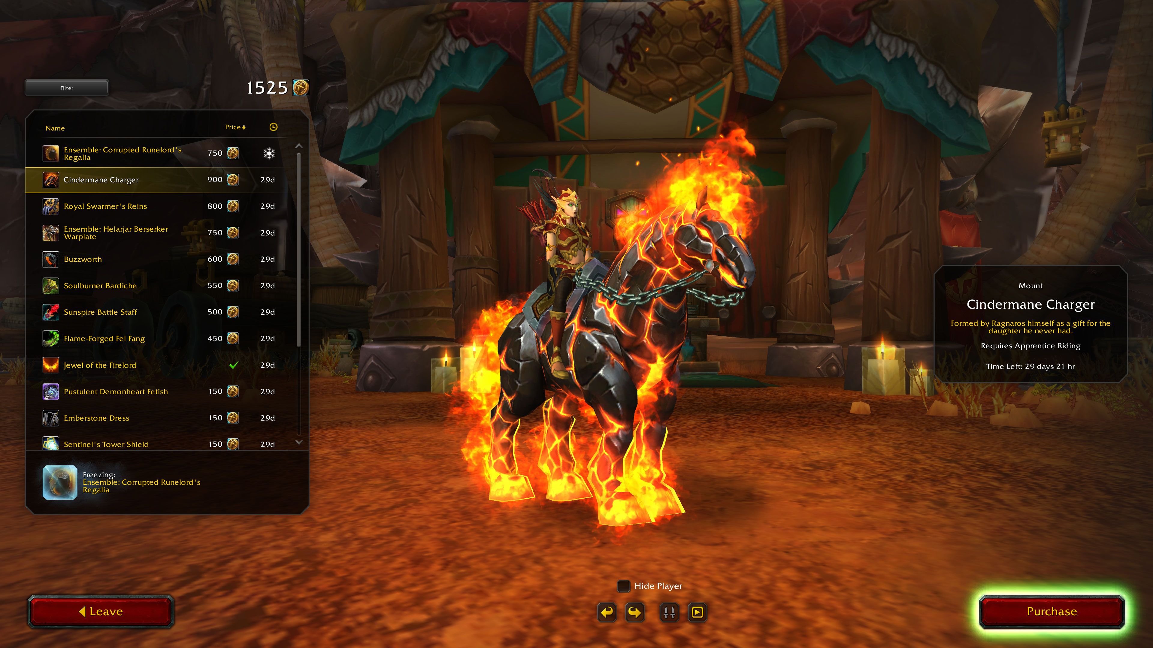 Carregador WoW Cindermane