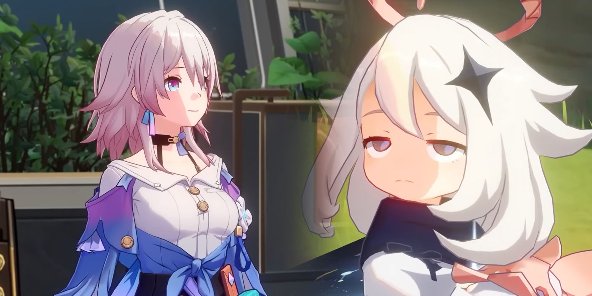 Honkai Star Rail e Genshin Impact - Imagem de Paimon ao lado da imagem de 7 de março