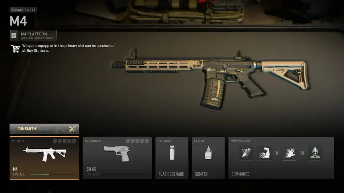 Benefícios M4 em Warzone 2.0