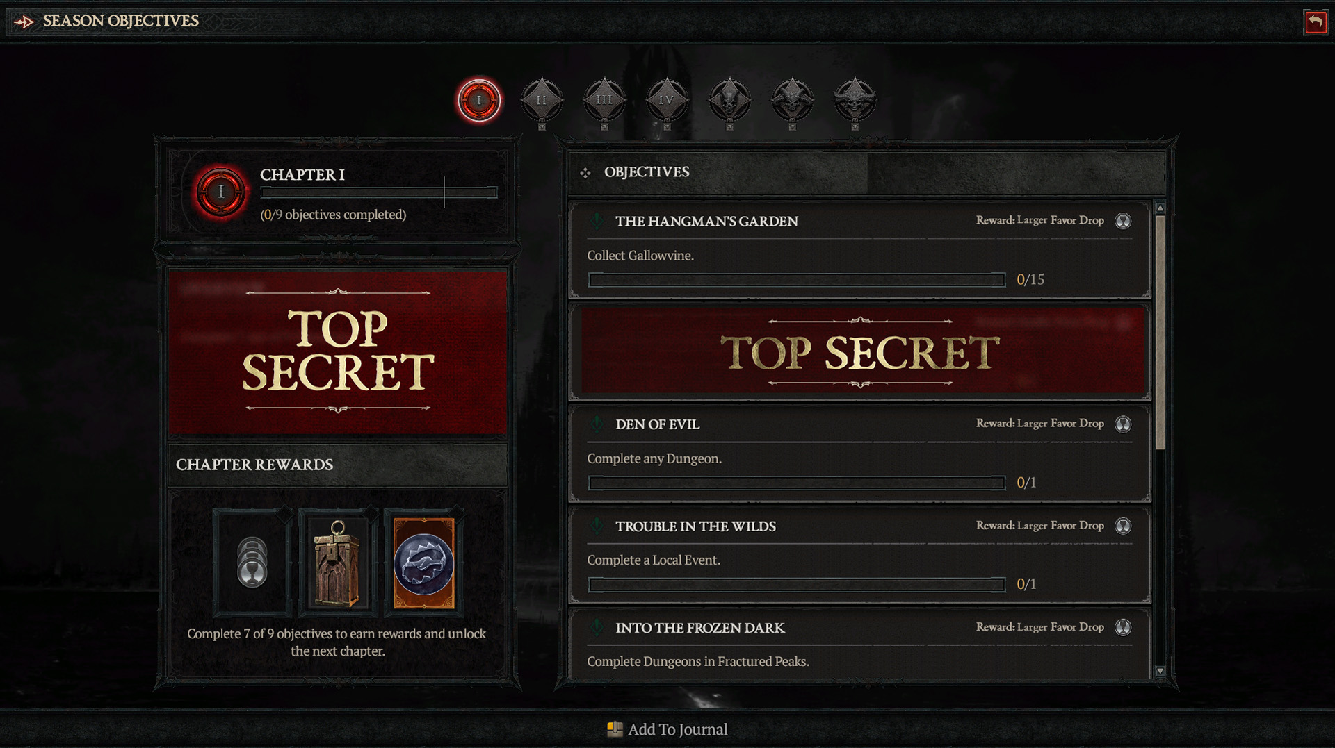 Diablo 4 objetivos da temporada